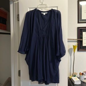 Diane von Furstenberg navy shift dress